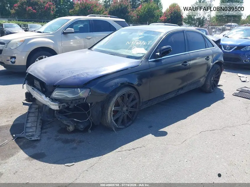 2011 Audi A4 2.0T Premium VIN: WAUFFAFL0BN039500 Lot: 45605758