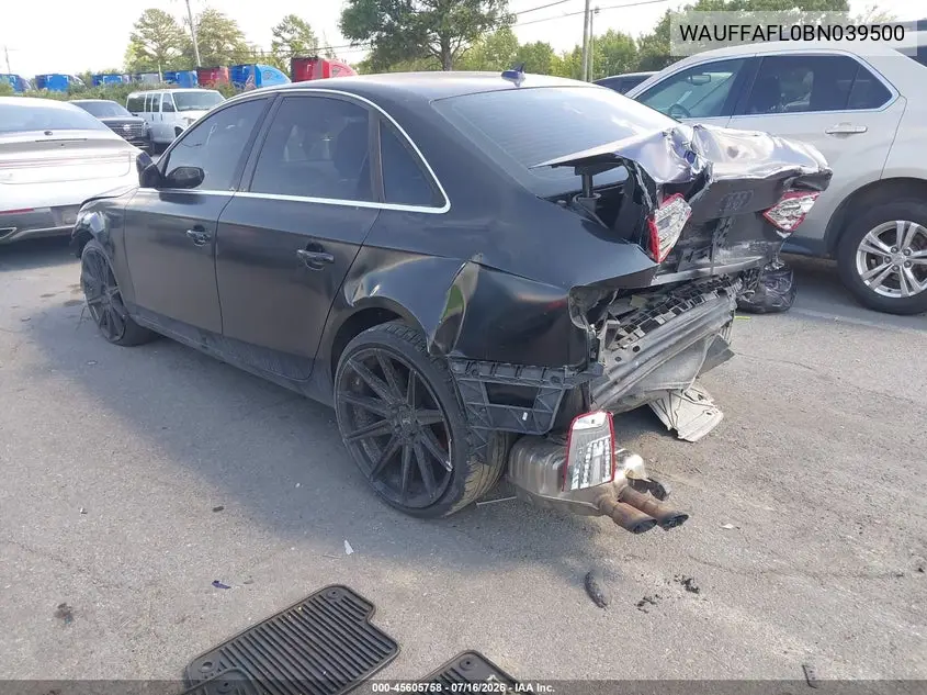 2011 Audi A4 2.0T Premium VIN: WAUFFAFL0BN039500 Lot: 45605758