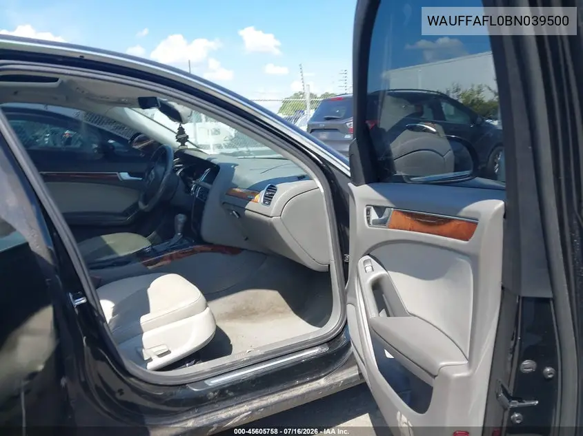 2011 Audi A4 2.0T Premium VIN: WAUFFAFL0BN039500 Lot: 45605758