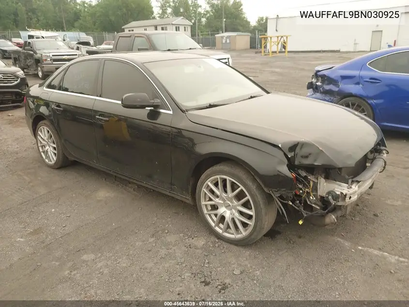 2011 Audi A4 2.0T Premium VIN: WAUFFAFL9BN030925 Lot: 45643639
