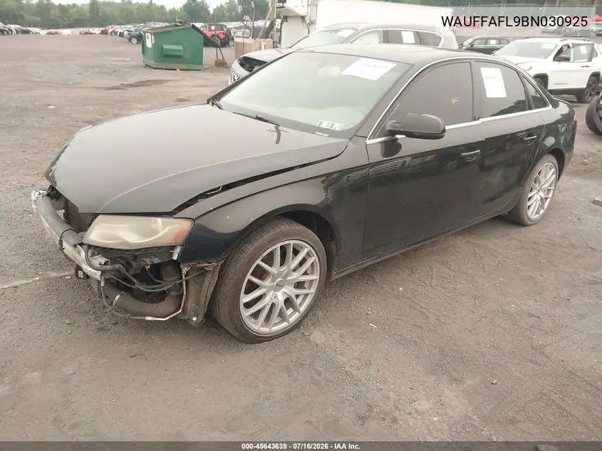 2011 Audi A4 2.0T Premium VIN: WAUFFAFL9BN030925 Lot: 45643639