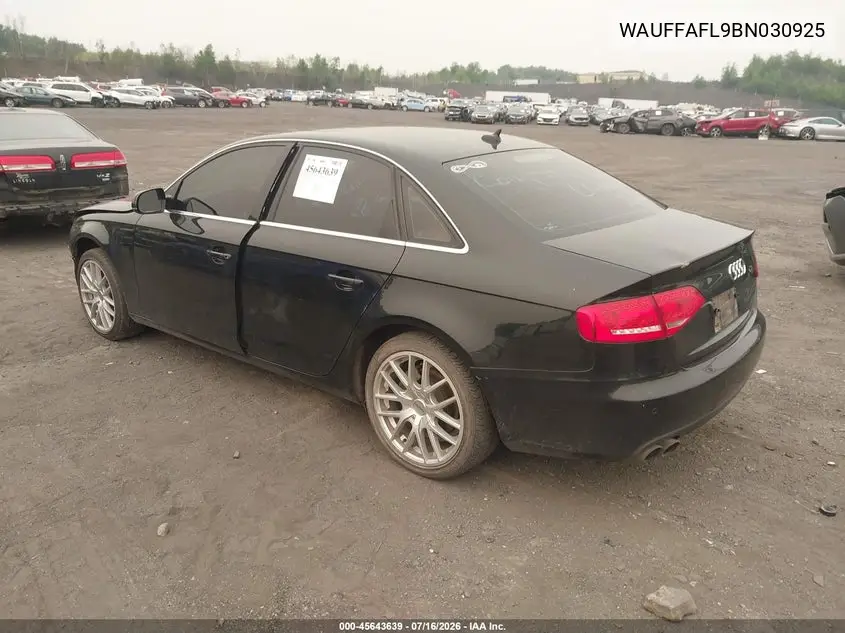 2011 Audi A4 2.0T Premium VIN: WAUFFAFL9BN030925 Lot: 45643639