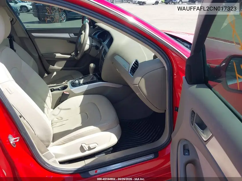 2012 Audi A4 2.0T Premium VIN: WAUFFAFL2CN017323 Lot: 45184904