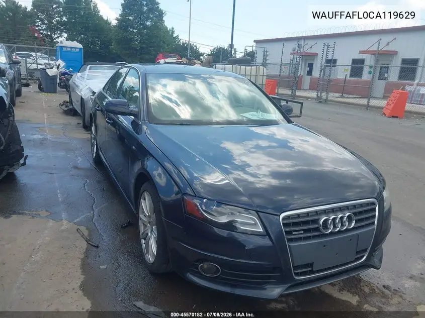 2012 Audi A4 2.0T Premium Plus VIN: WAUFFAFL0CA119629 Lot: 45570182