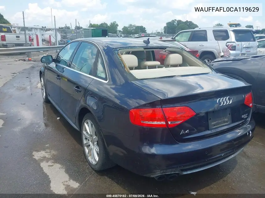2012 Audi A4 2.0T Premium Plus VIN: WAUFFAFL0CA119629 Lot: 45570182
