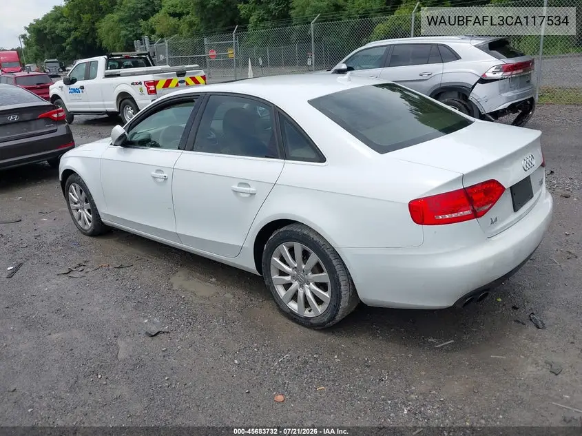 2012 Audi A4 2.0T Premium VIN: WAUBFAFL3CA117534 Lot: 45683732
