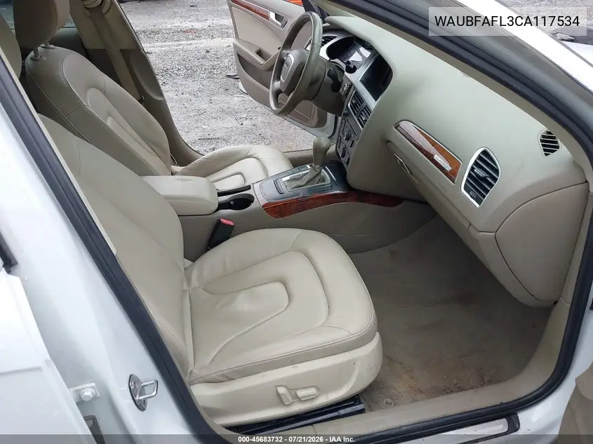 2012 Audi A4 2.0T Premium VIN: WAUBFAFL3CA117534 Lot: 45683732