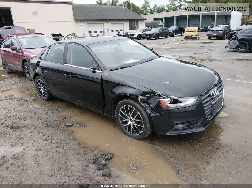 2013 Audi A4 2.0T Premium VIN: WAUBFAFL2DN008220 Lot: 45423333