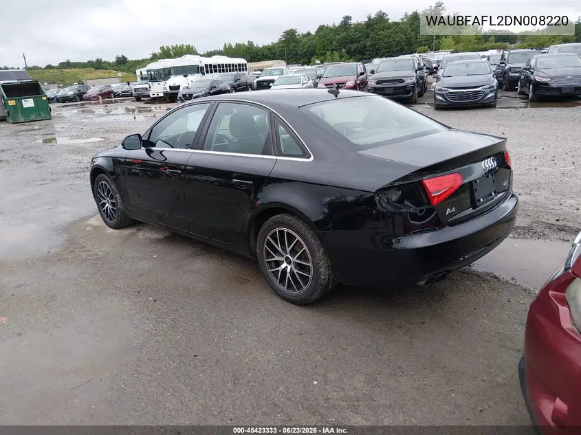 2013 Audi A4 2.0T Premium VIN: WAUBFAFL2DN008220 Lot: 45423333