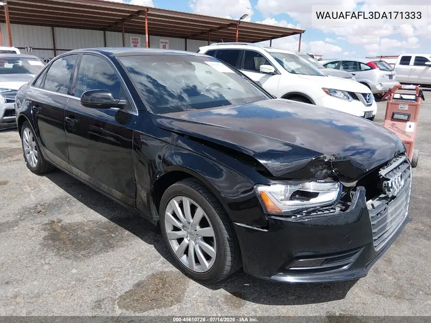 2013 Audi A4 2.0T Premium VIN: WAUAFAFL3DA171333 Lot: 45610726