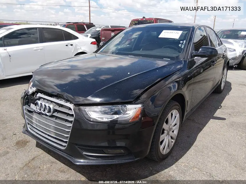 2013 Audi A4 2.0T Premium VIN: WAUAFAFL3DA171333 Lot: 45610726