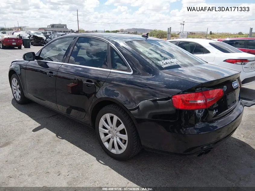2013 Audi A4 2.0T Premium VIN: WAUAFAFL3DA171333 Lot: 45610726