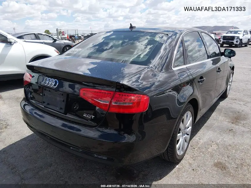 2013 Audi A4 2.0T Premium VIN: WAUAFAFL3DA171333 Lot: 45610726