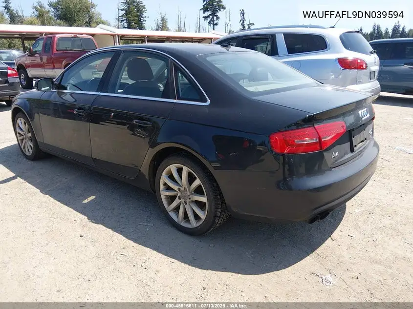 2013 Audi A4 2.0T Premium VIN: WAUFFAFL9DN039594 Lot: 45616611