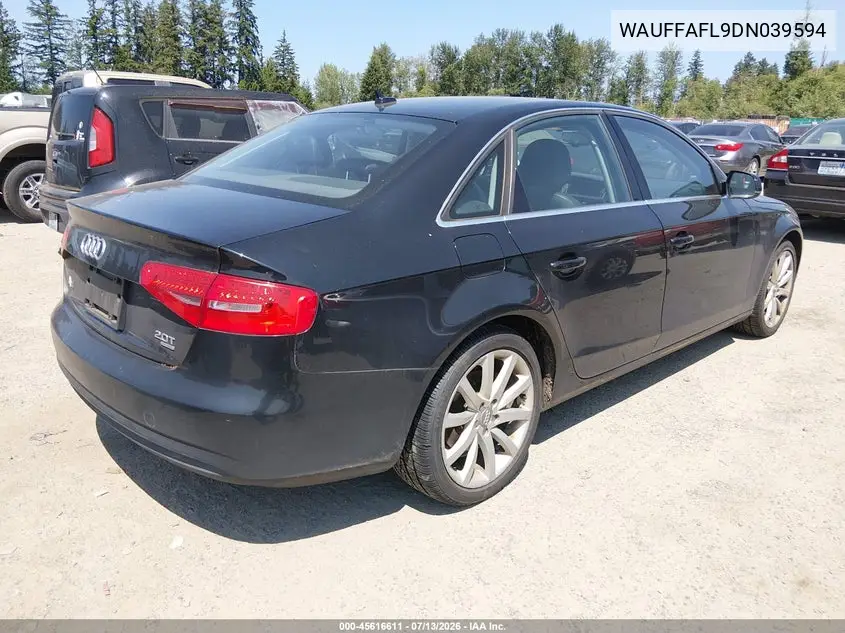 2013 Audi A4 2.0T Premium VIN: WAUFFAFL9DN039594 Lot: 45616611