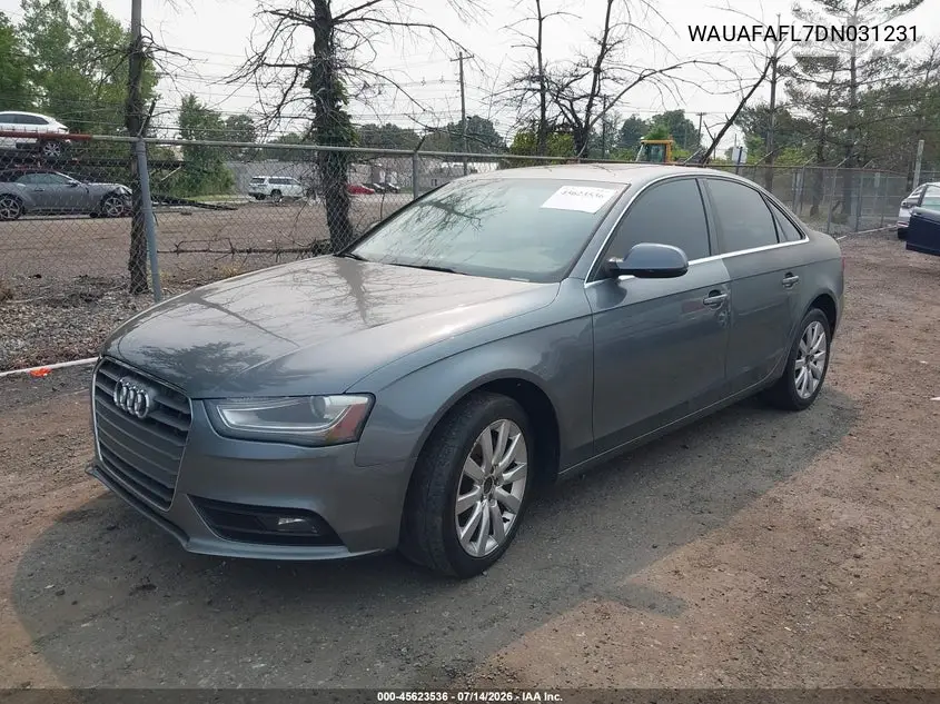2013 Audi A4 2.0T Premium VIN: WAUAFAFL7DN031231 Lot: 45623536