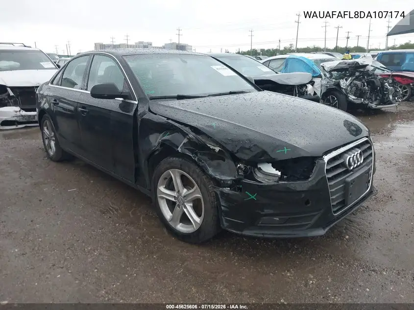2013 Audi A4 2.0T Premium VIN: WAUAFAFL8DA107174 Lot: 45625606