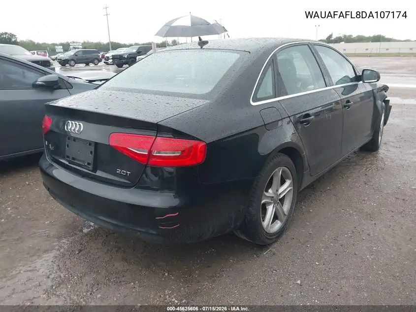 2013 Audi A4 2.0T Premium VIN: WAUAFAFL8DA107174 Lot: 45625606