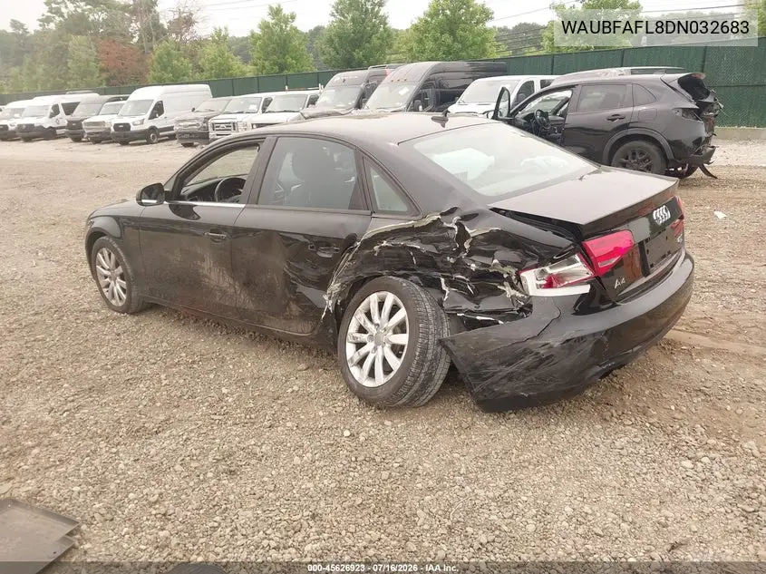 2013 Audi A4 2.0T Premium VIN: WAUBFAFL8DN032683 Lot: 45626923