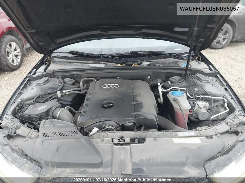 2014 Audi A4 2.0T Quattro VIN: WAUFFCFL0EN035057 Lot: 20269101
