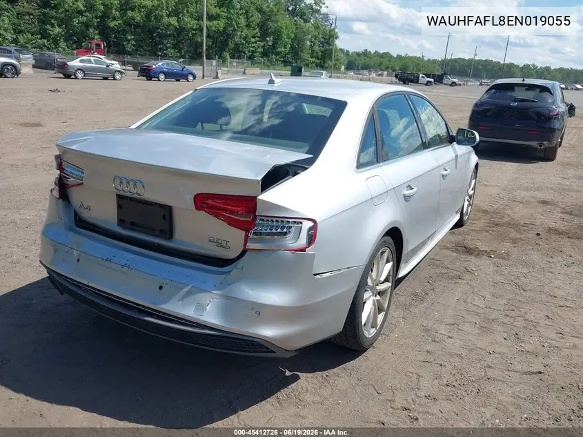 2014 Audi A4 2.0T Premium VIN: WAUHFAFL8EN019055 Lot: 45412726