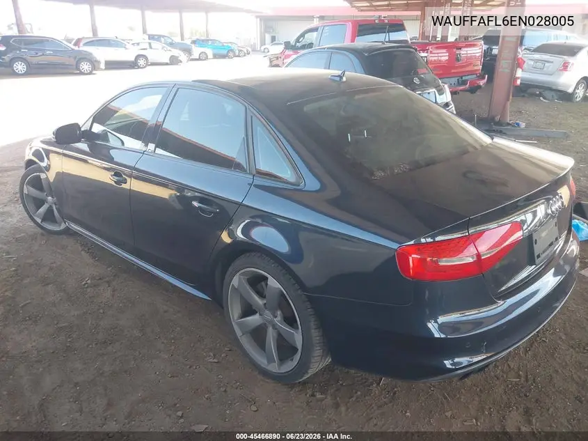2014 Audi A4 2.0T Premium VIN: WAUFFAFL6EN028005 Lot: 45466890