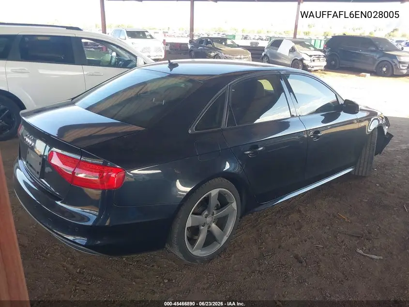 2014 Audi A4 2.0T Premium VIN: WAUFFAFL6EN028005 Lot: 45466890
