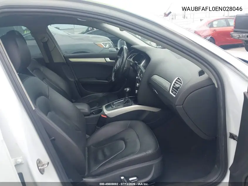 2014 Audi A4 2.0T Premium VIN: WAUBFAFL0EN028046 Lot: 45608882