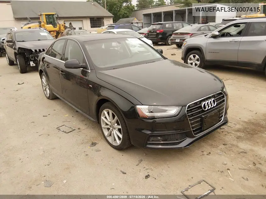 2014 Audi A4 2.0T Premium VIN: WAUEFAFL3EN007415 Lot: 45612809