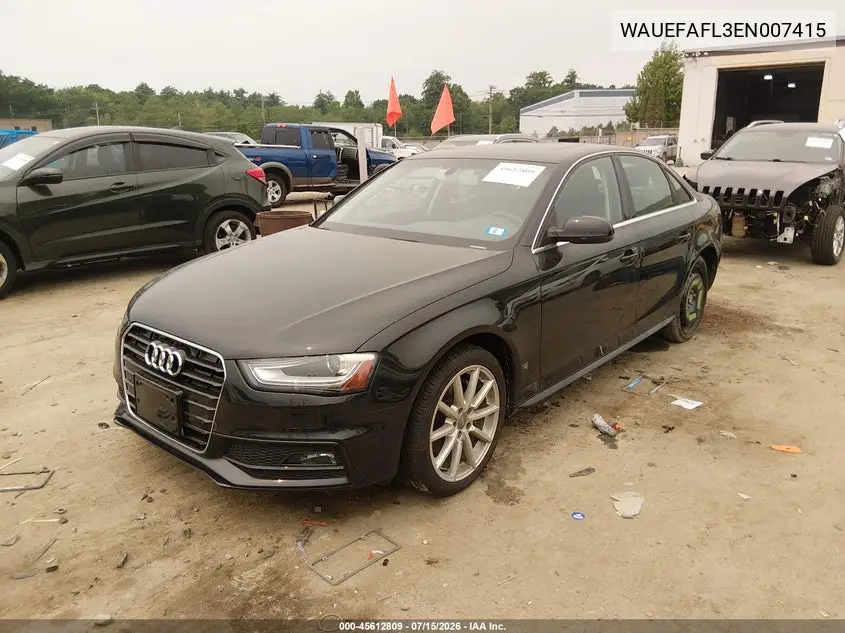 2014 Audi A4 2.0T Premium VIN: WAUEFAFL3EN007415 Lot: 45612809