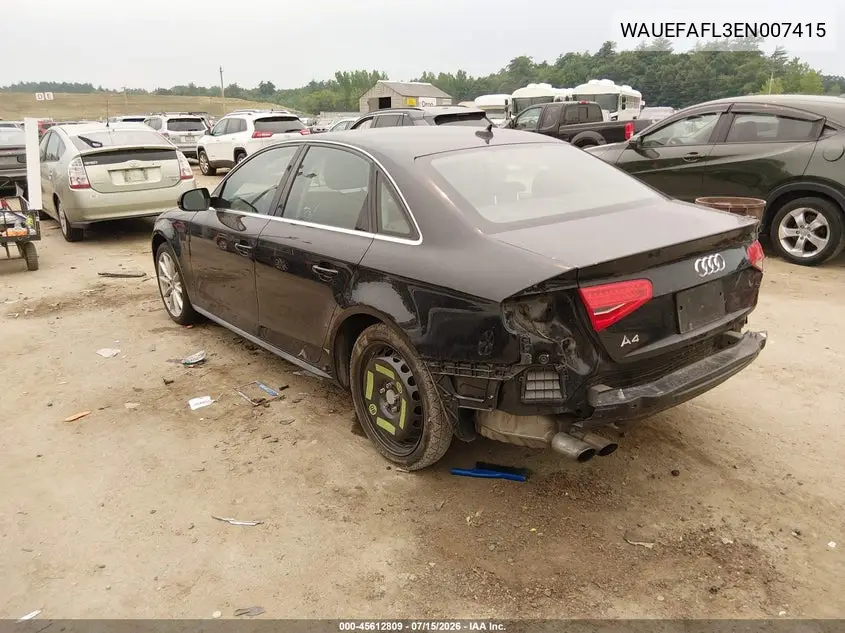 2014 Audi A4 2.0T Premium VIN: WAUEFAFL3EN007415 Lot: 45612809