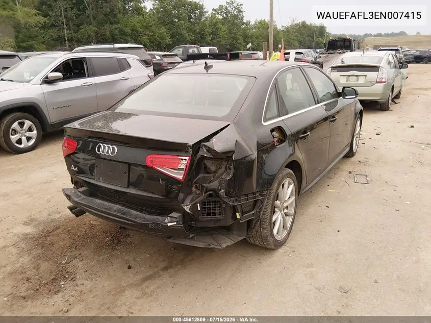 2014 Audi A4 2.0T Premium VIN: WAUEFAFL3EN007415 Lot: 45612809