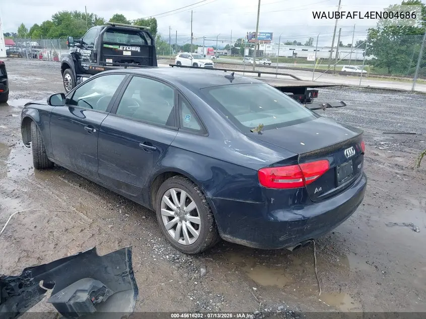 2014 Audi A4 2.0T Premium VIN: WAUBFAFL4EN004686 Lot: 45616202