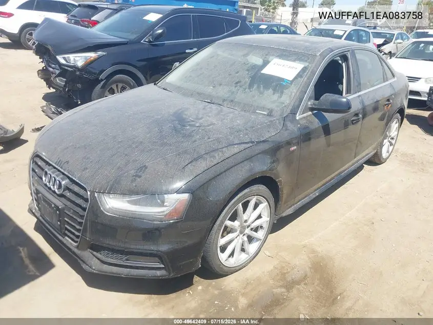 2014 Audi A4 2.0T Premium VIN: WAUFFAFL1EA083758 Lot: 45642409