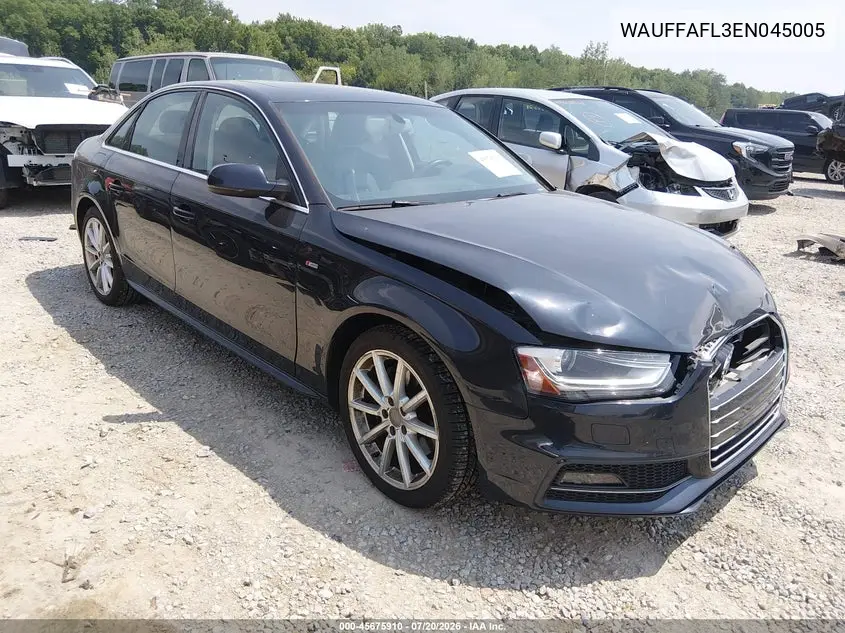2014 Audi A4 2.0T Premium VIN: WAUFFAFL3EN045005 Lot: 45675910