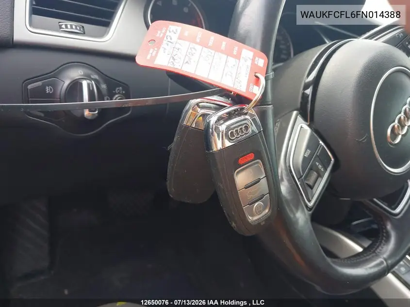 2015 Audi A4 2.0T Technik Plus VIN: WAUKFCFL6FN014388 Lot: 12650076