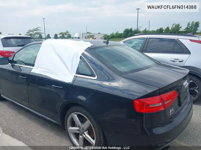 2015 Audi A4 2.0T Technik Plus VIN: WAUKFCFL6FN014388 Lot: 12650076