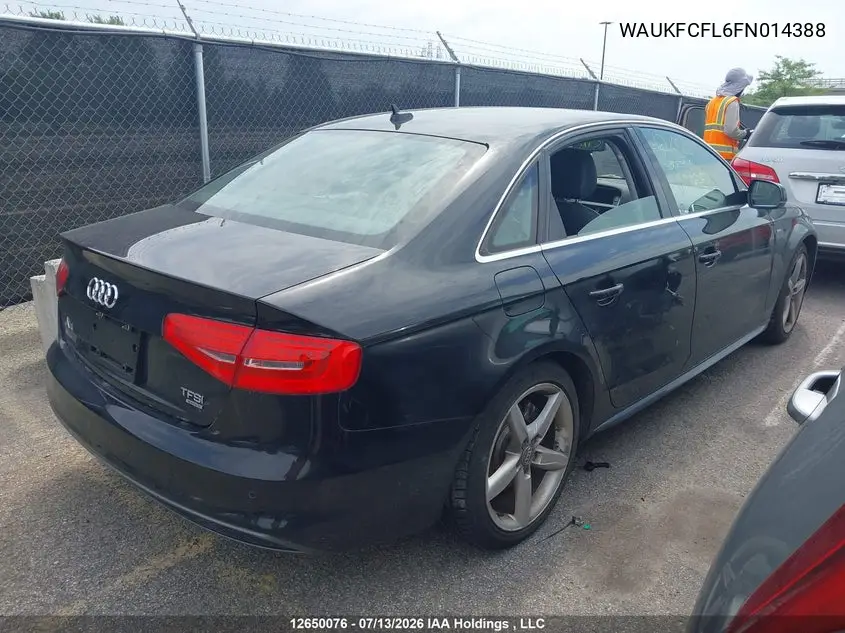 2015 Audi A4 2.0T Technik Plus VIN: WAUKFCFL6FN014388 Lot: 12650076