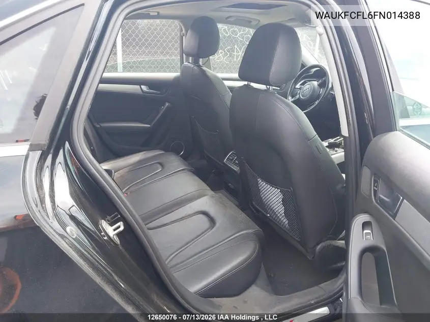 2015 Audi A4 2.0T Technik Plus VIN: WAUKFCFL6FN014388 Lot: 12650076