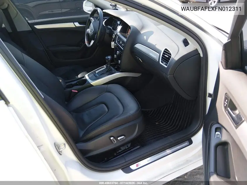 2015 Audi A4 2.0T Premium VIN: WAUBFAFLXFN012311 Lot: 45633764