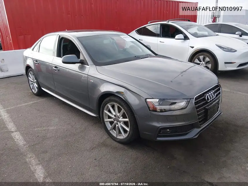 2015 Audi A4 2.0T Premium VIN: WAUAFAFL0FN010997 Lot: 45670764