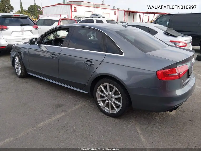 2015 Audi A4 2.0T Premium VIN: WAUAFAFL0FN010997 Lot: 45670764
