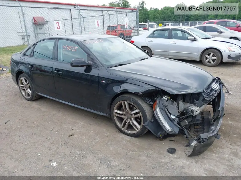2016 Audi A4 2.0T Premium VIN: WAUBFAFL3GN017707 Lot: 45319255