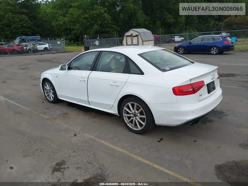 2016 Audi A4 Premium Plus VIN: WAUEFAFL3GN008065 Lot: 45464895