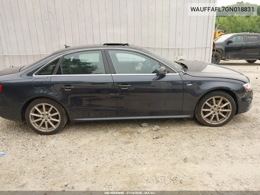 2016 Audi A4 Premium Plus VIN: WAUFFAFL7GN018831 Lot: 45595696