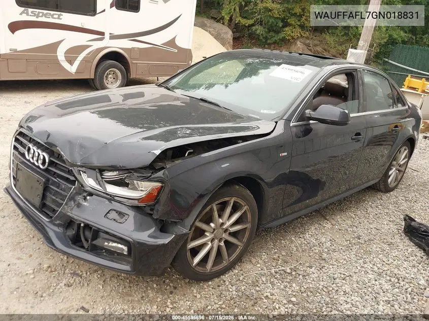2016 Audi A4 Premium Plus VIN: WAUFFAFL7GN018831 Lot: 45595696