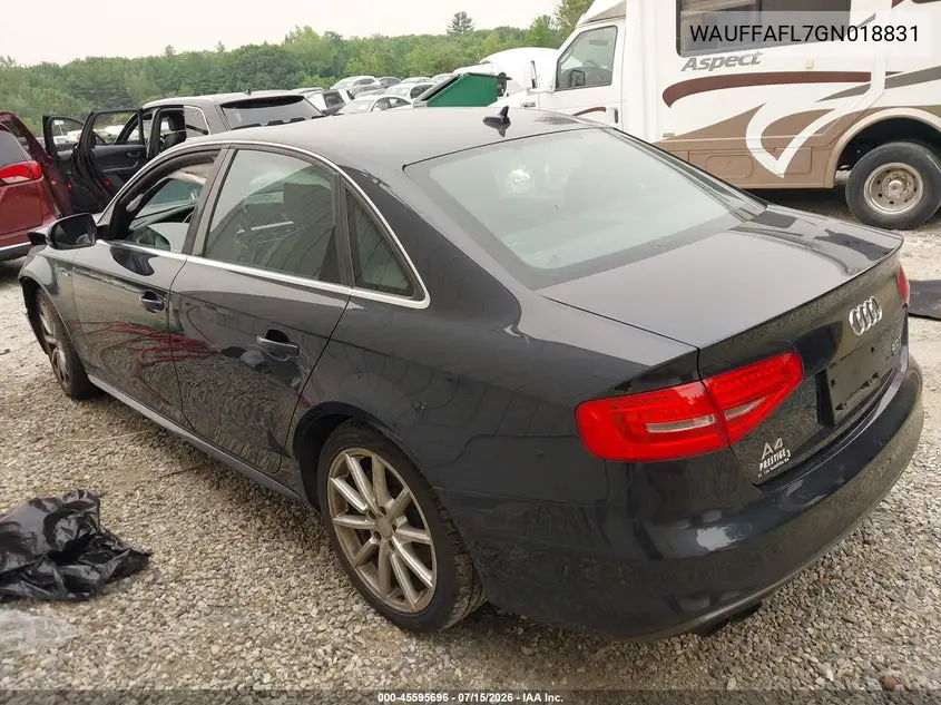 2016 Audi A4 Premium Plus VIN: WAUFFAFL7GN018831 Lot: 45595696