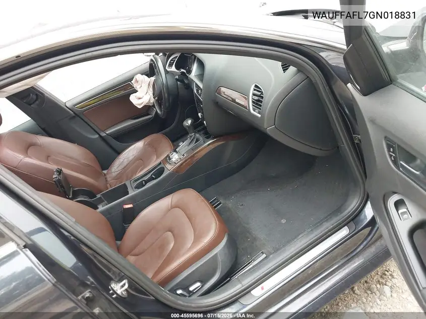 2016 Audi A4 Premium Plus VIN: WAUFFAFL7GN018831 Lot: 45595696