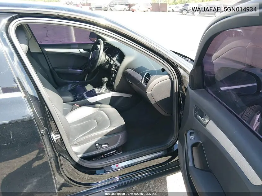 2016 Audi A4 Premium VIN: WAUAFAFL5GN014934 Lot: 45610660