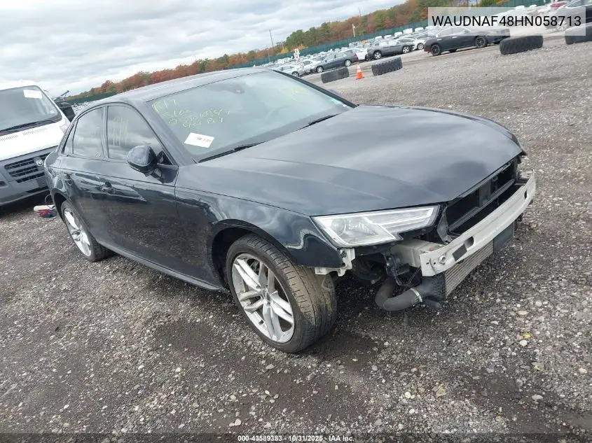 WAUDNAF48HN058713 2017 Audi A4 2.0T Season Of Audi Premium